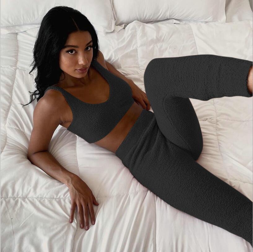 Long Sleeve Crop Tank & Drawstring Shorts Sleepwear