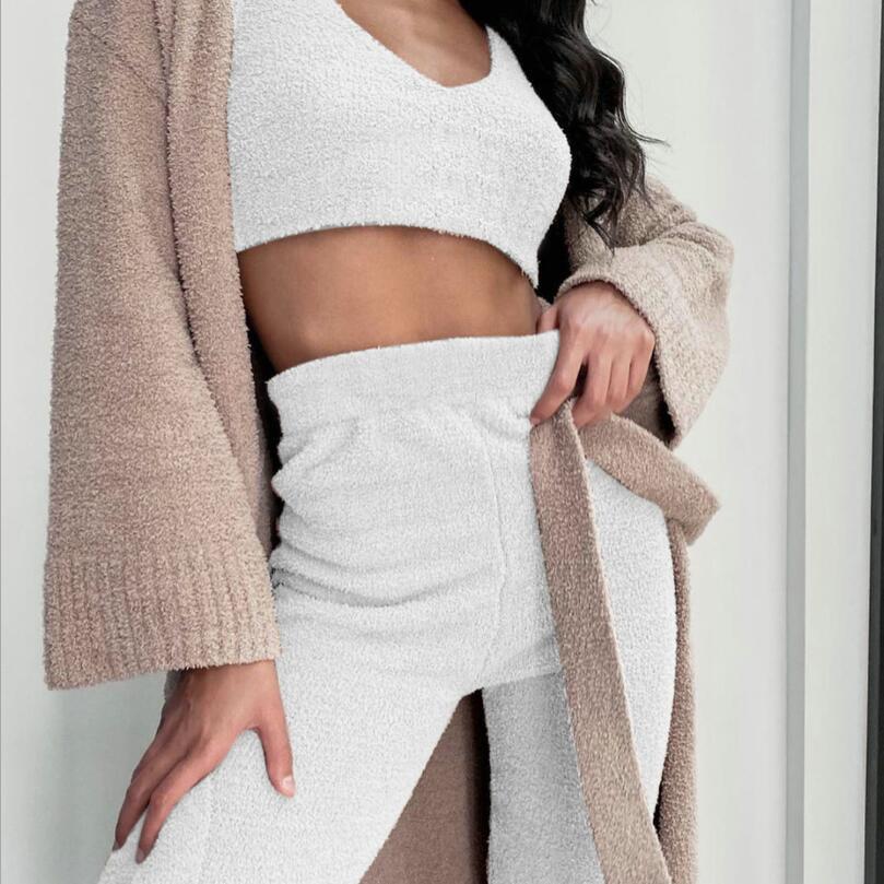 Long Sleeve Crop Tank & Drawstring Shorts Sleepwear