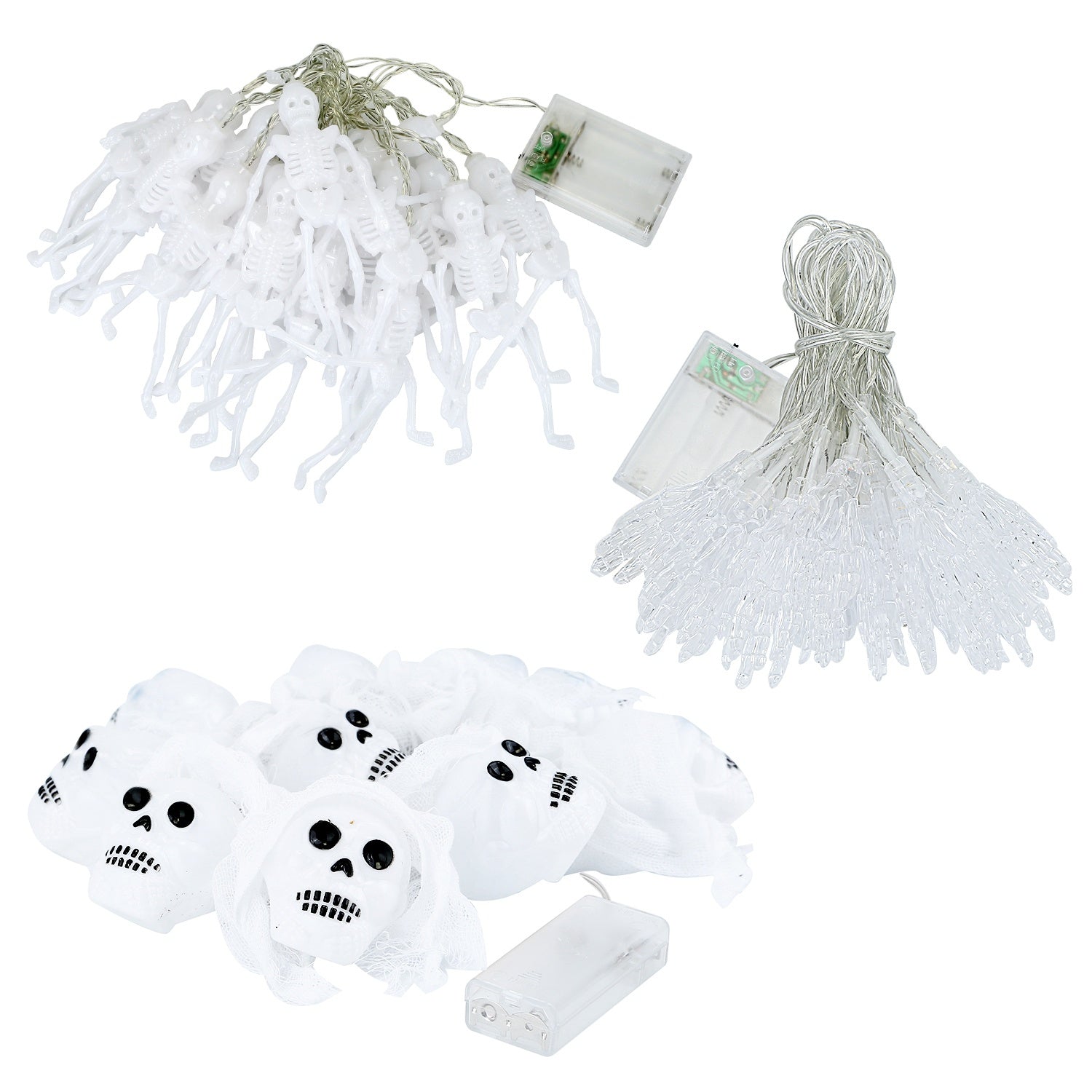 Halloween Skull & Spooky Hands String Lights