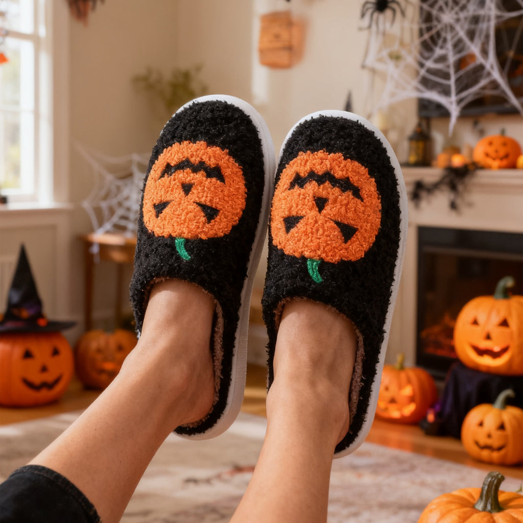 Halloween Pumpkin Cartoon Slippers