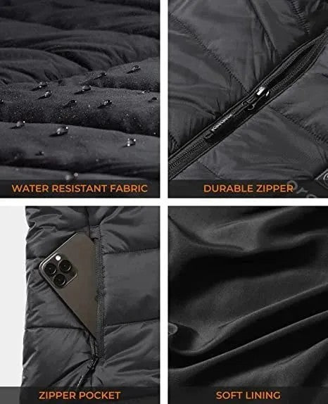 2025 Smart Heated Vest – 15-Zone Dual-Touch LED Control