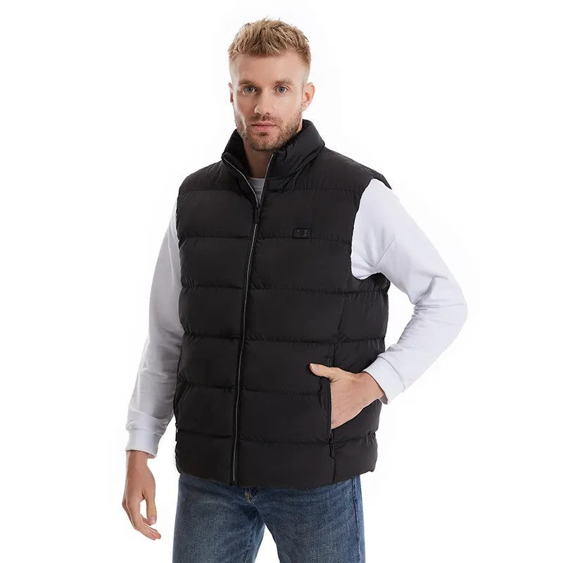 2025 Smart Heated Vest – 15-Zone Dual-Touch LED Control
