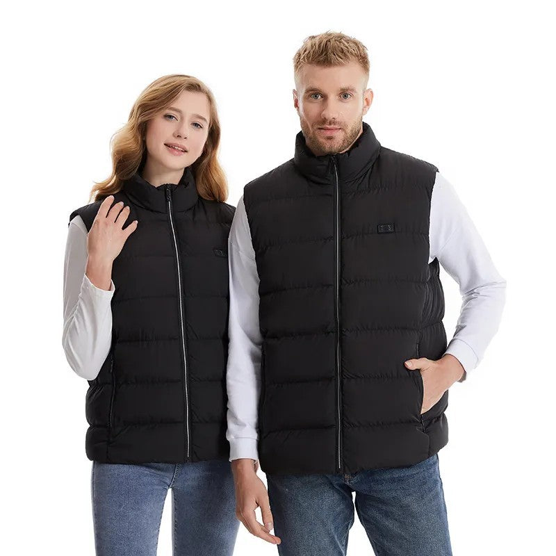 2025 Smart Heated Vest – 15-Zone Dual-Touch LED Control