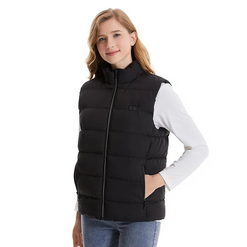 2025 Smart Heated Vest – 15-Zone Dual-Touch LED Control