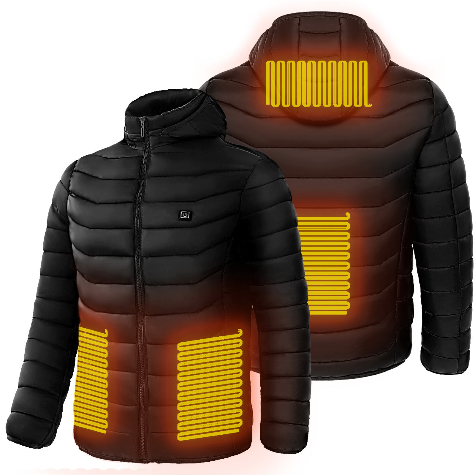 Men’s 9-Zone Heated Puffer Jacket – Electric Thermal Coat