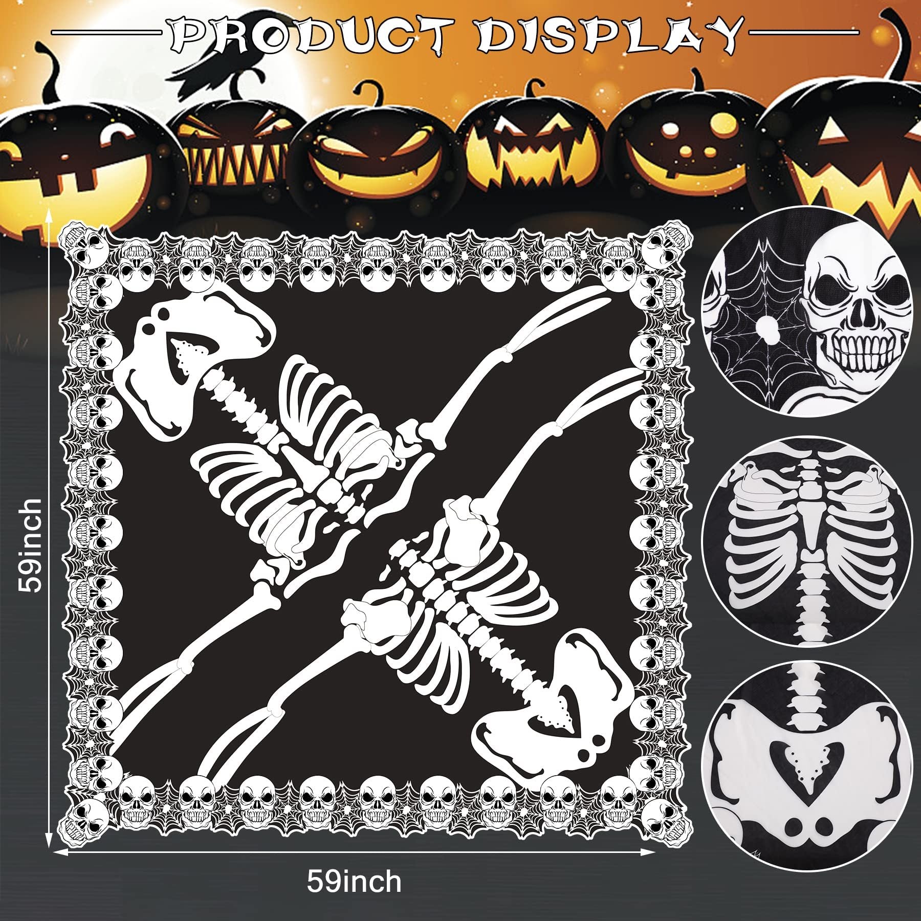Spooky Skeleton Poncho Halloween Outfit