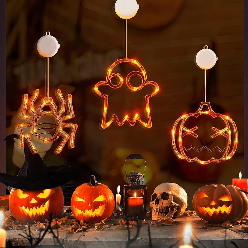 Spooky Pumpkin & Ghost LED Lights